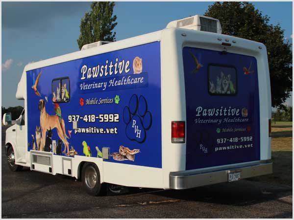photo of Pawsitive Vet mobile service van